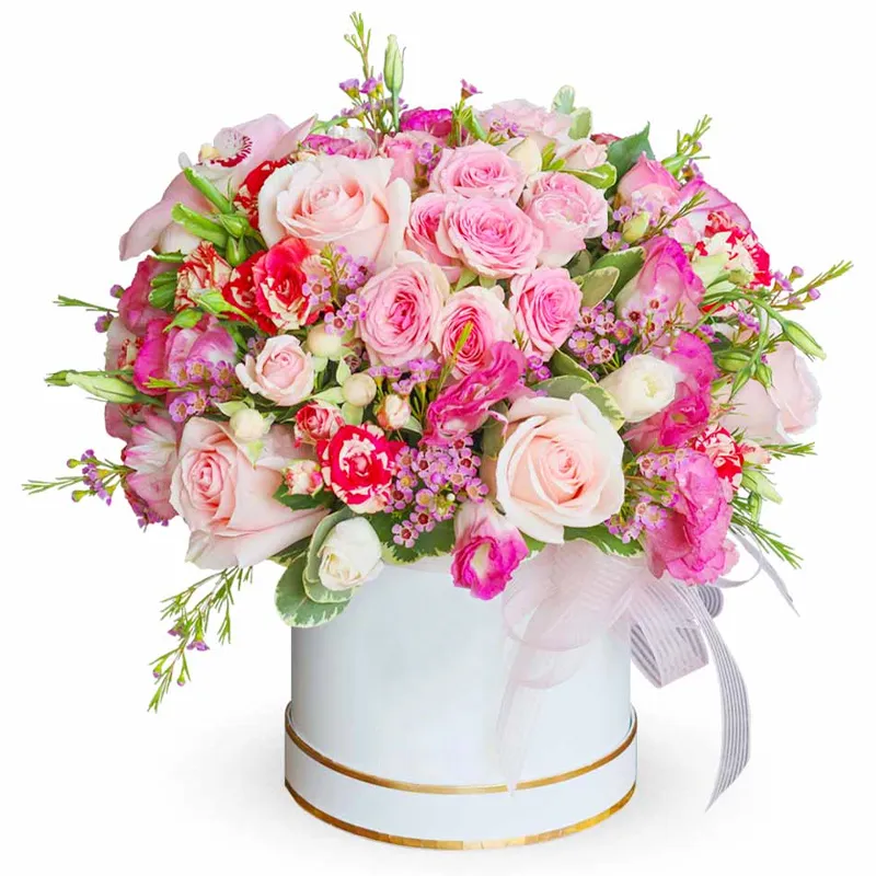 Букет цветов в коробке